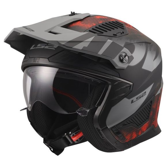 LS2 OF606 DRIFTER jet helmet - GAS - Gray / RedRef: LS1285