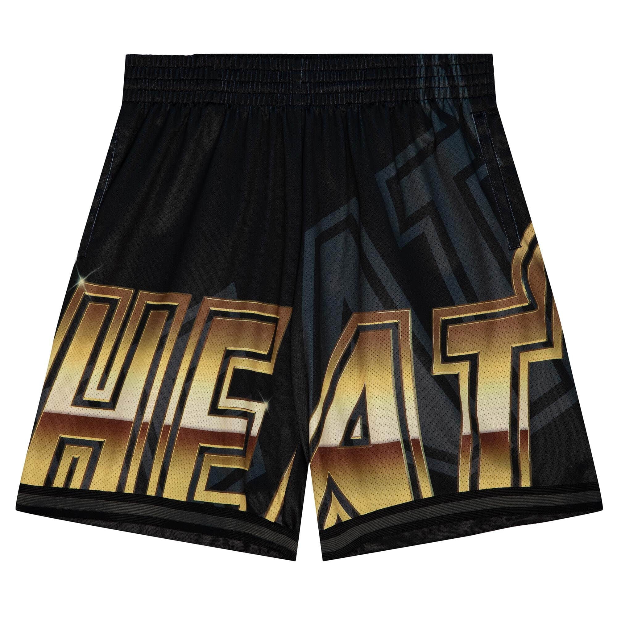 Miami Heat Big Face 4.0 Mitchell & Ness NBA Shorts Black