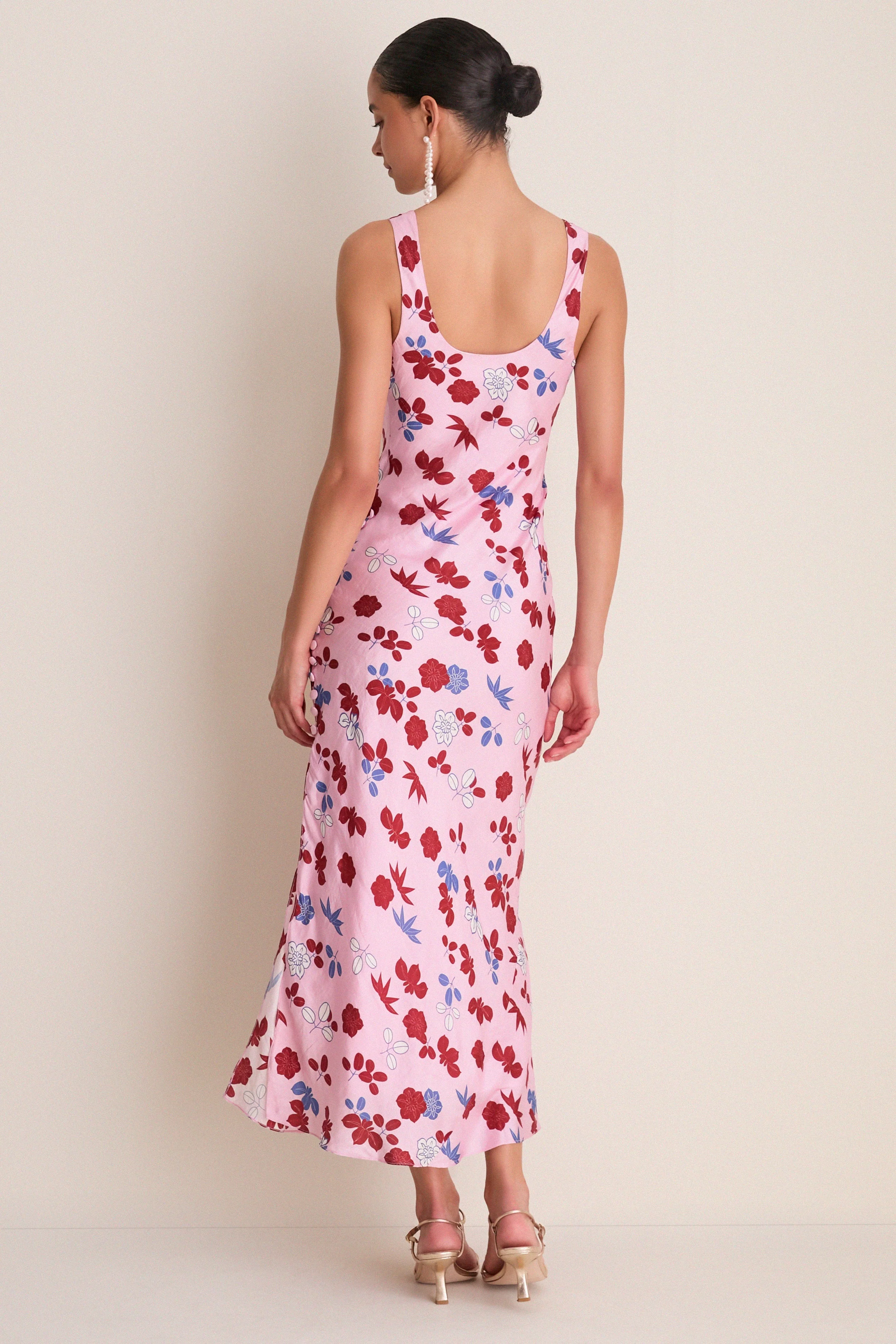 Light Pink Adele Tutu Bloom Silk Dress