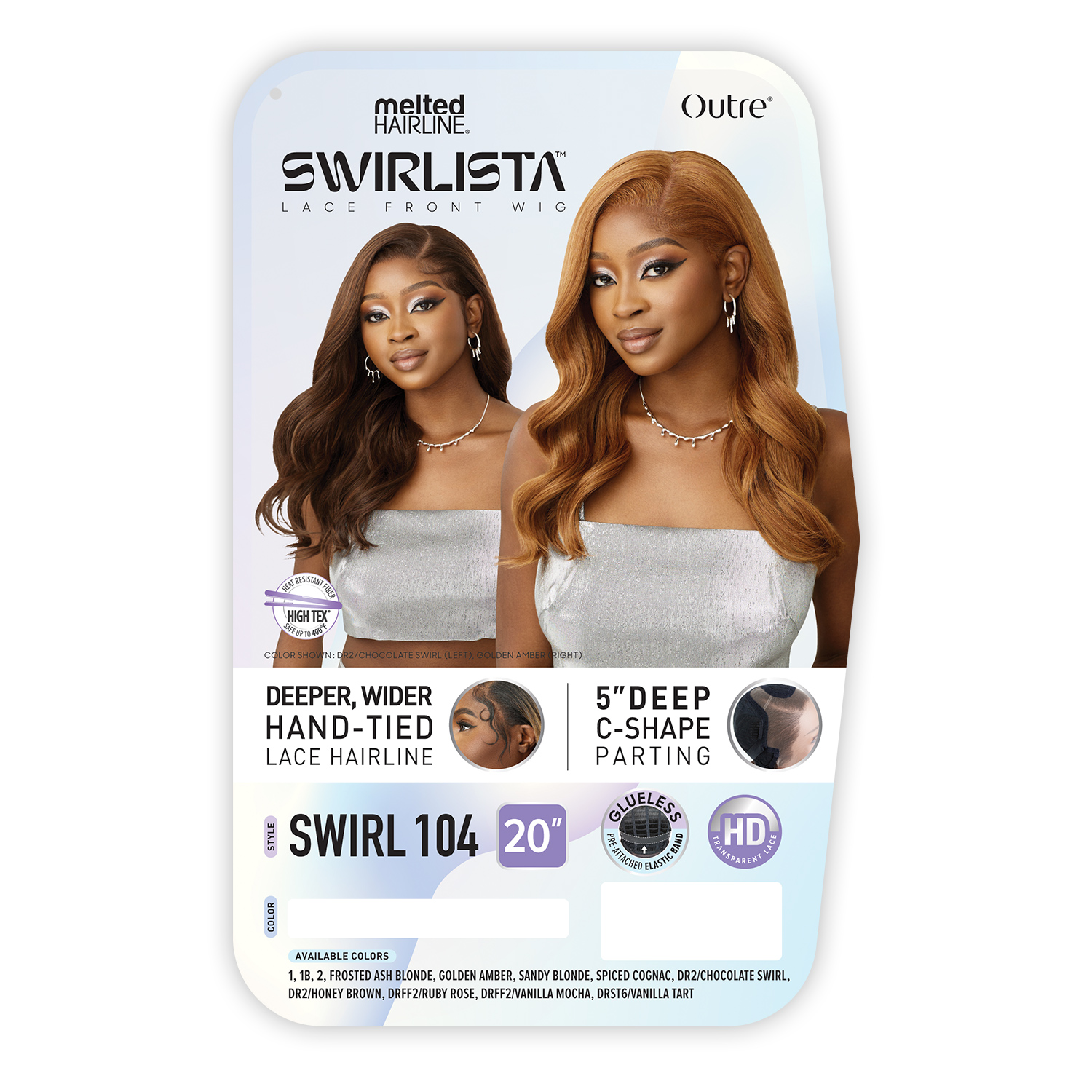Outre HD Lace Front Wig Melted Hairline Glueless Swirlista Swirl 104