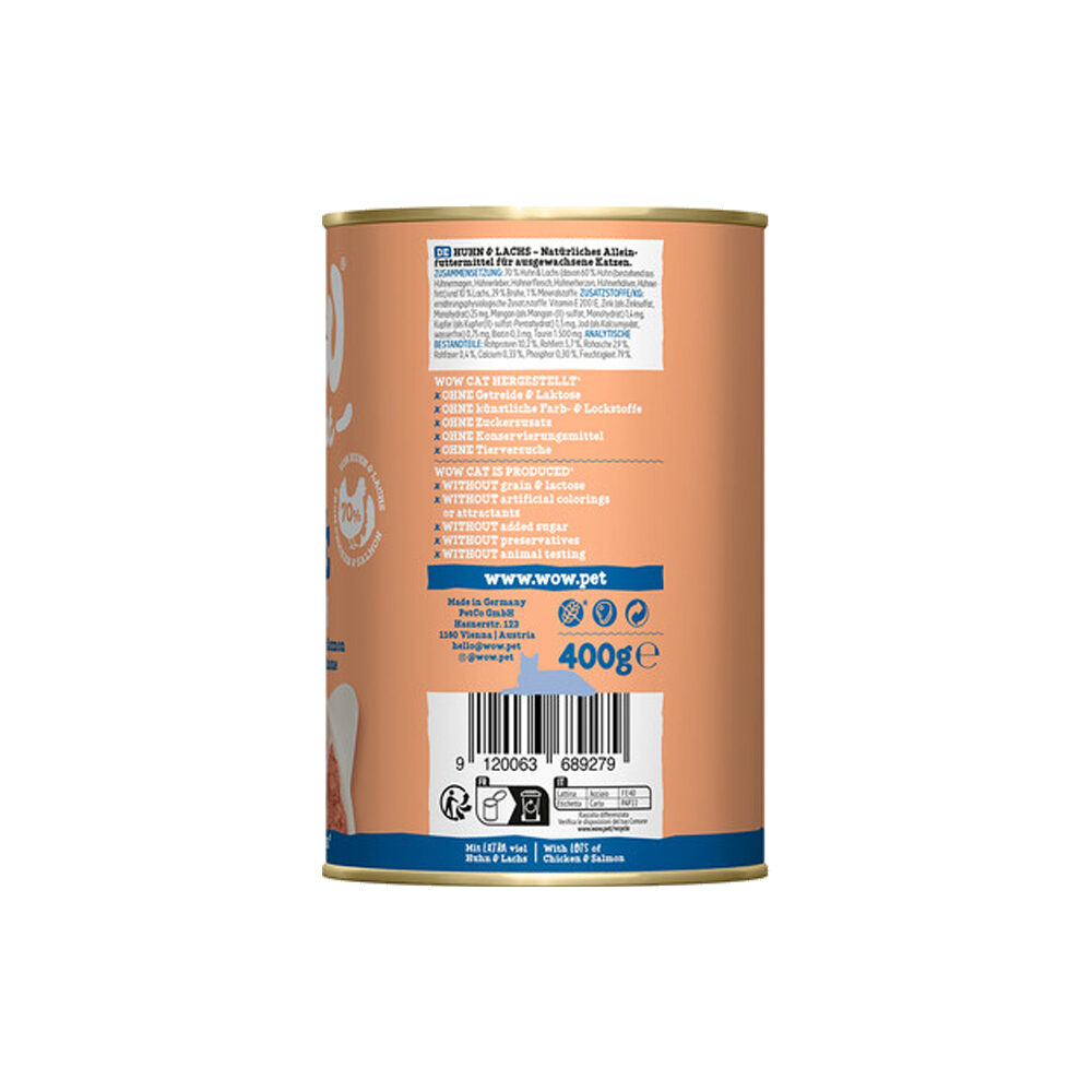 WOW Cat Wet Adult - Chicken & Salmon - 400 g