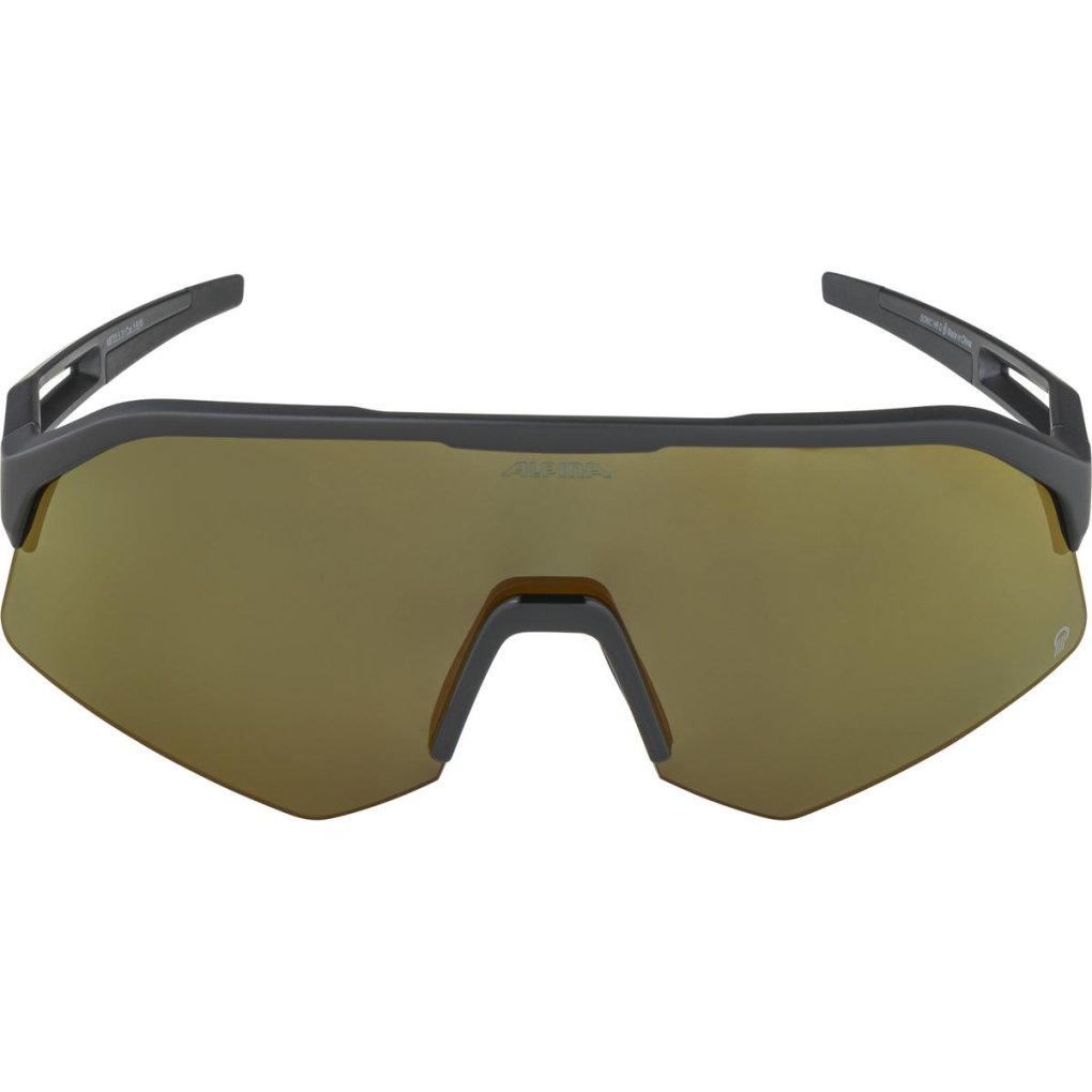 Alpina Sonic HR Q Glasses - black matt/mirror gold