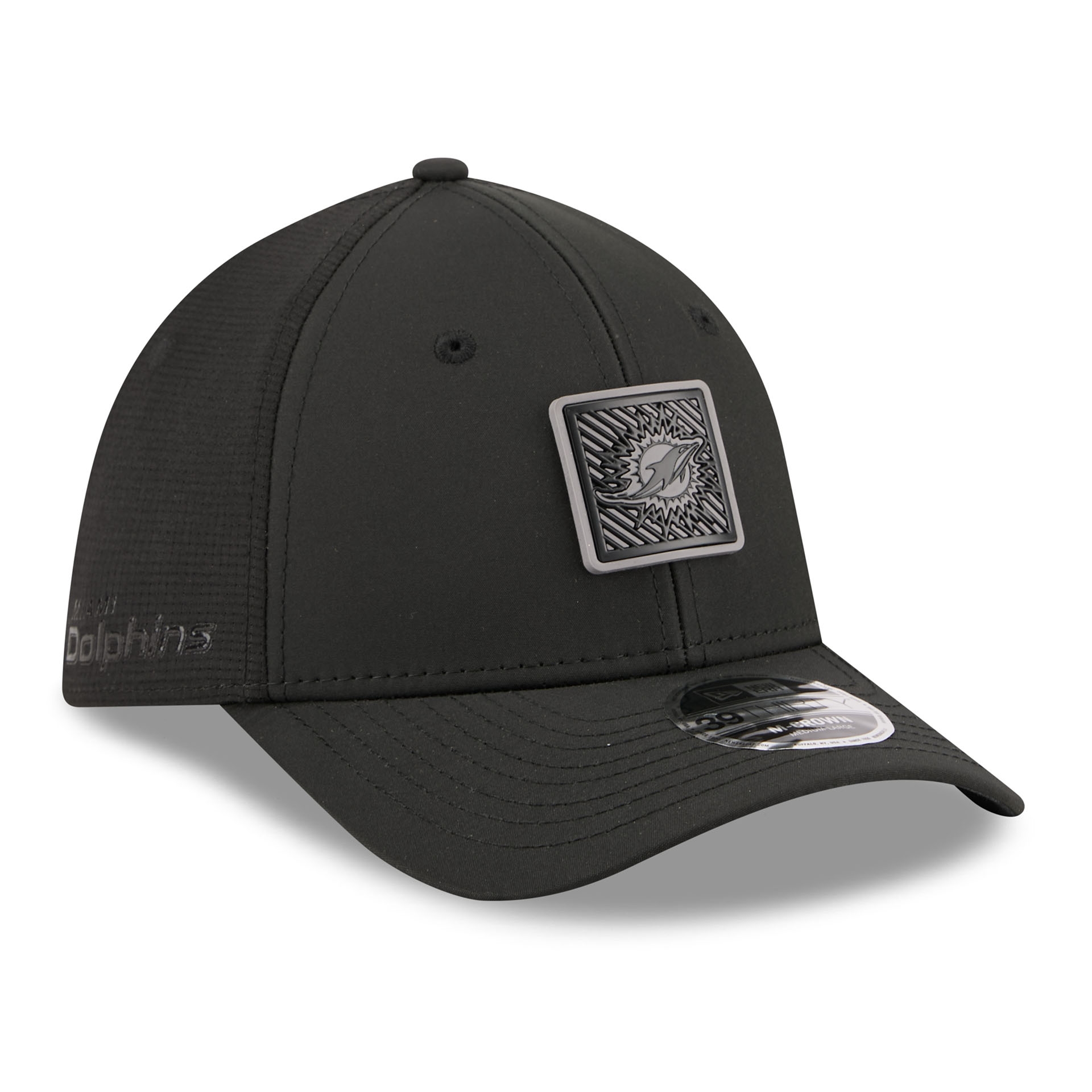Miami Dolphins Black 2026 NFL Training Camp 39THIRTY Flex Cap