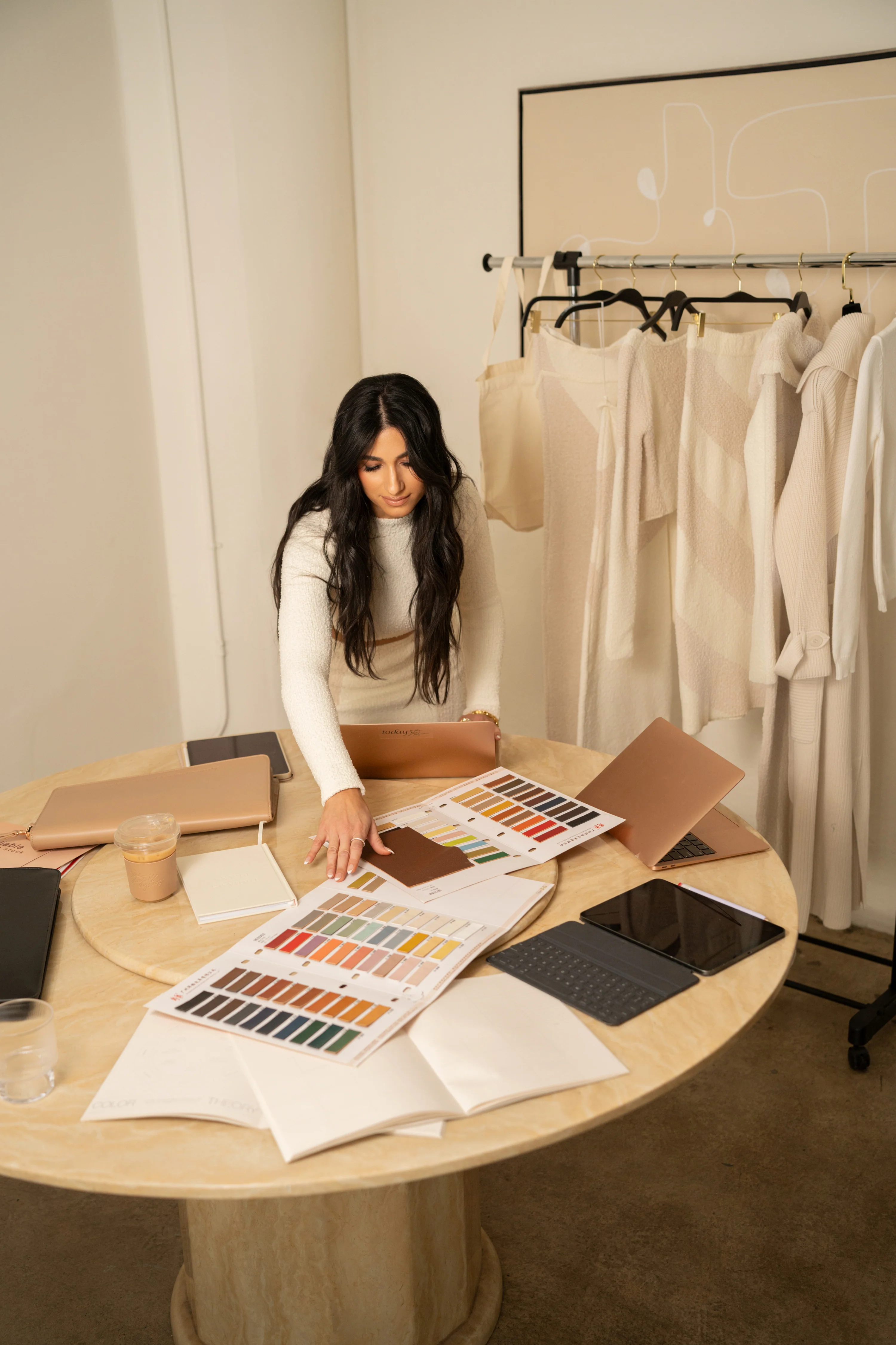 Beige TATIANA SOASH x JLUXLABEL Dreams & Plans Catch All Bag