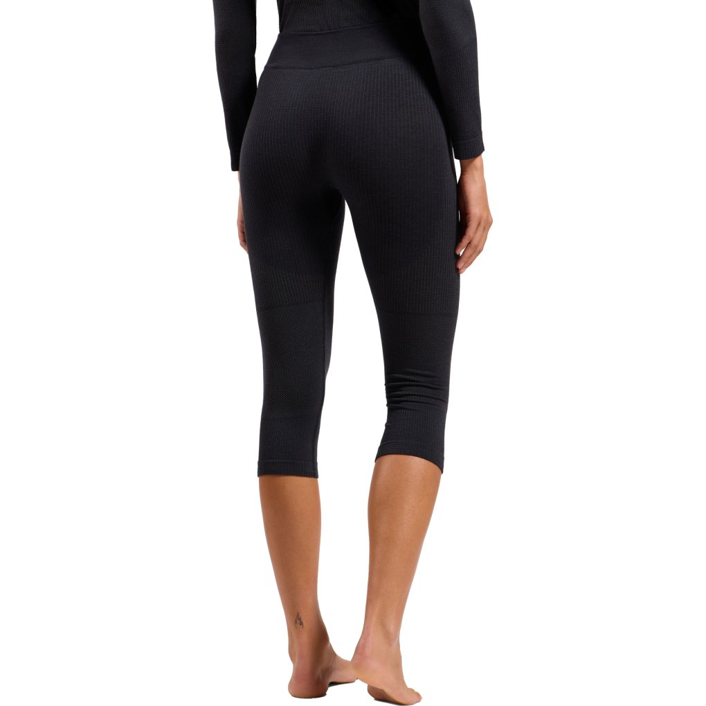 Odlo Seamless Performance Wool 3/4 Base Layer Bottoms Women - black