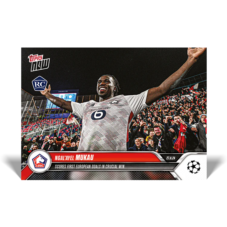 Ngal'ayel Mukau - Scores first European goals in crucial win - 24/25 UCC Topps NOW® Card 61