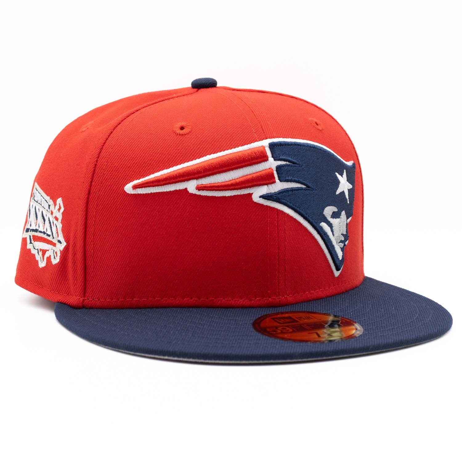 New England Patriots Super Bowl XXXVI 59FIFTY Fitted NFL Cap Red