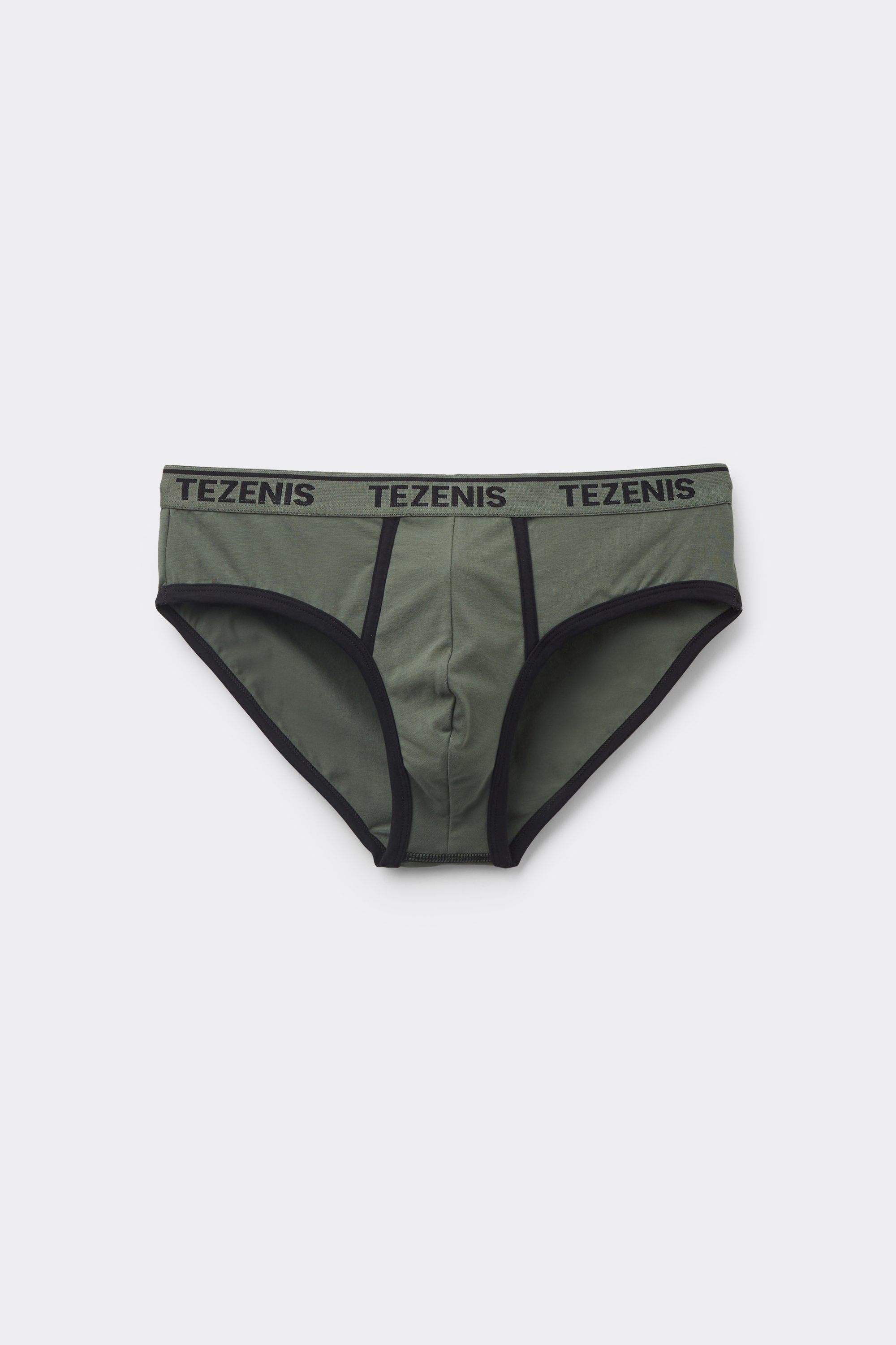 Organic Cotton Briefs with Contrasting Trim and Logo