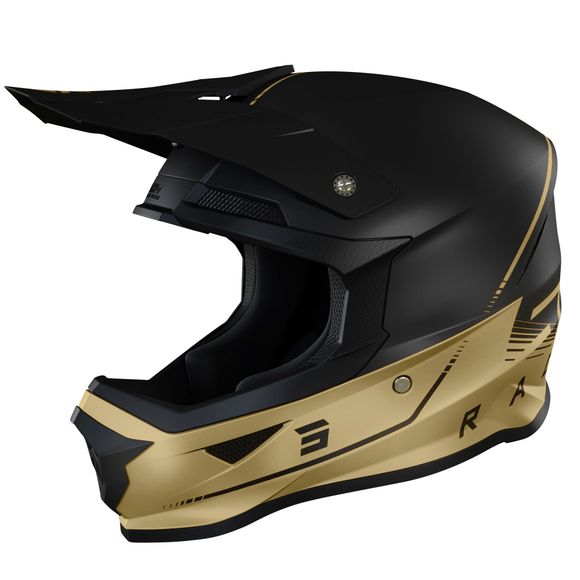 Shot FURIOUS DRAW 3.0 cross helmet - BLACK GOLD MATT 2023 - Black / YellowRef: SO2187