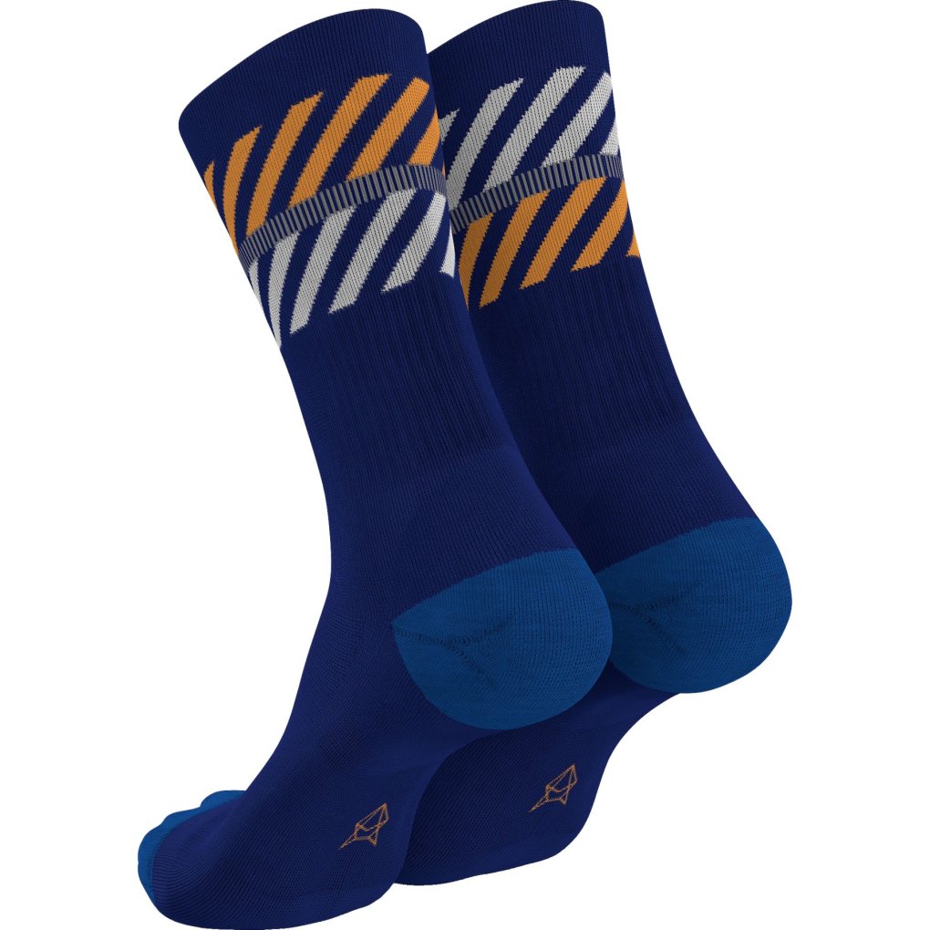 INCYLENCE Merino Light Lanes Socks - Navy Orange