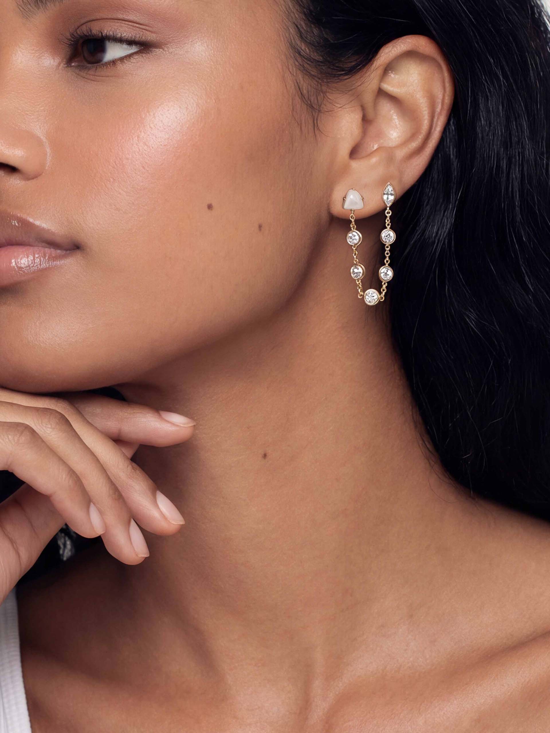 Double Piercing Bone Earrings