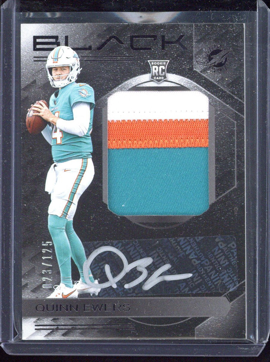 2025 Panini Black Football Quinn Ewers RC Autograph Patch /125