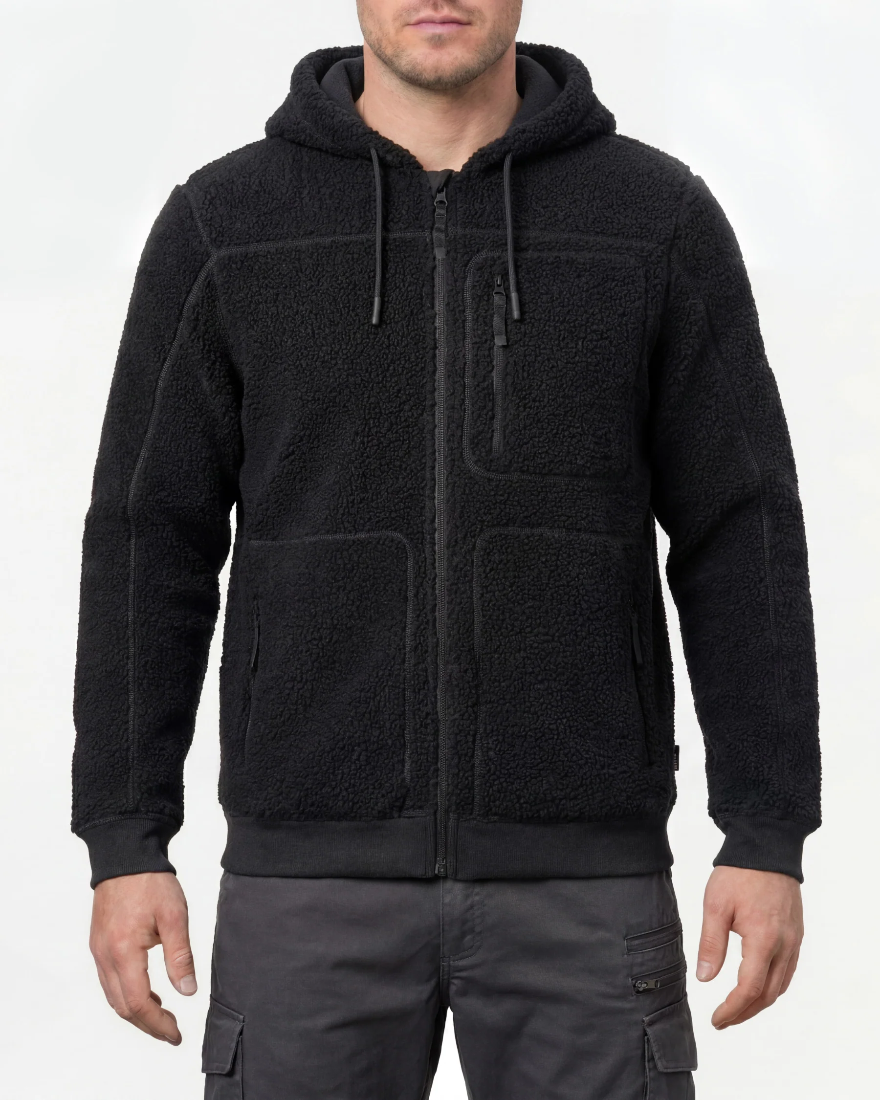 Hooded Sherpa Fleece Jacket e.s.e:pic