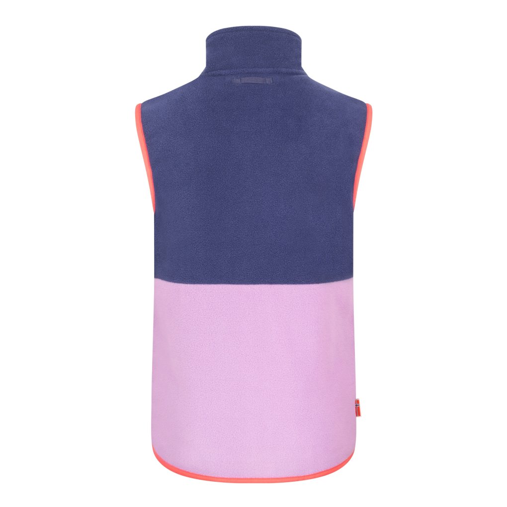 Trollkids Kjerag Vest Kids - Deep Violet/Light Violet/Coral Pink