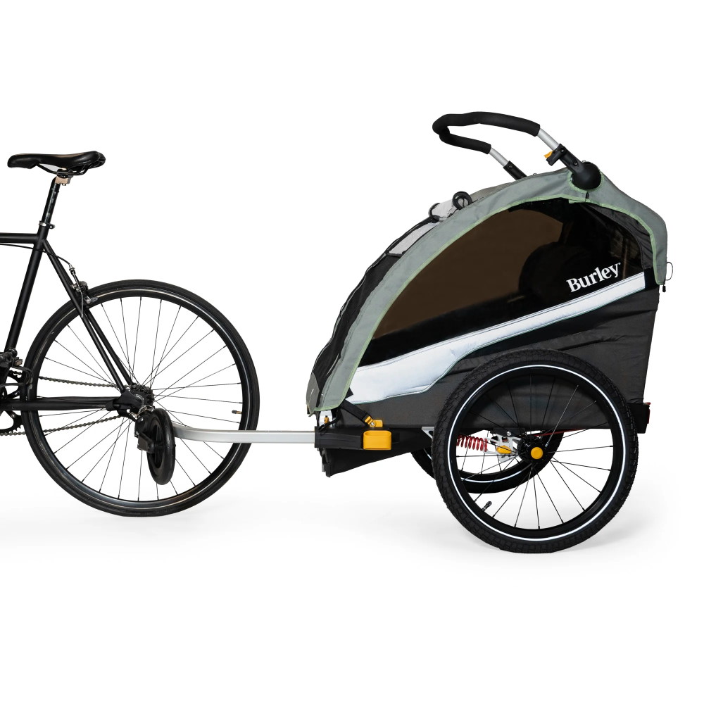 Burley D' Lite X Bike Trailer for 1-2 Kids - sage green/charcoal