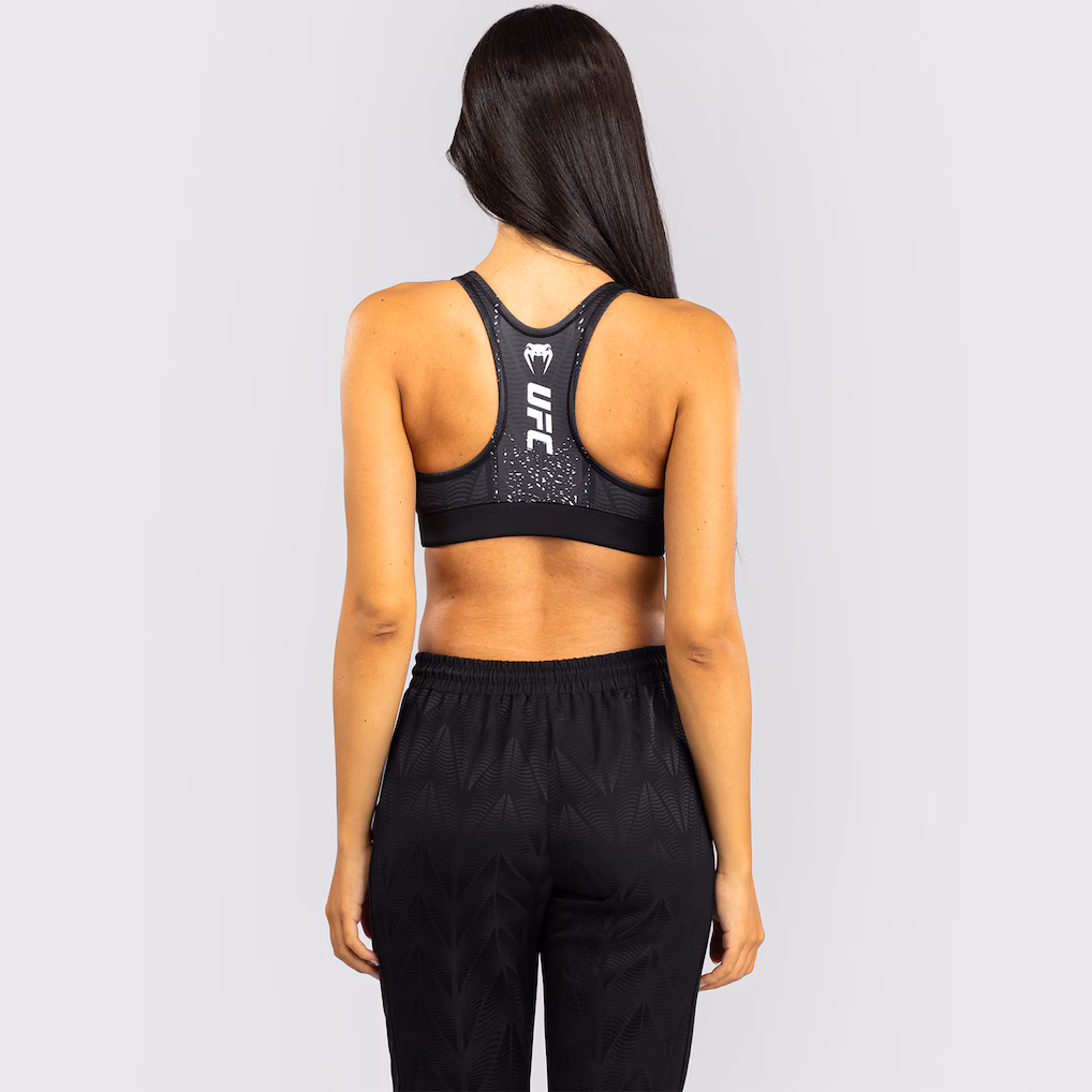 Women's UFC Zenith by Venum Black Authentic Fight Night Sports Bra