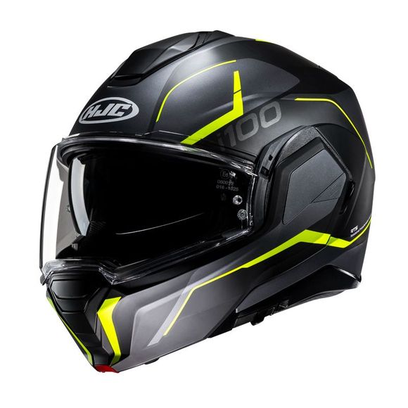 Casque modulable HJC I100 - LORIX - Noir / JauneRef : HJ1131