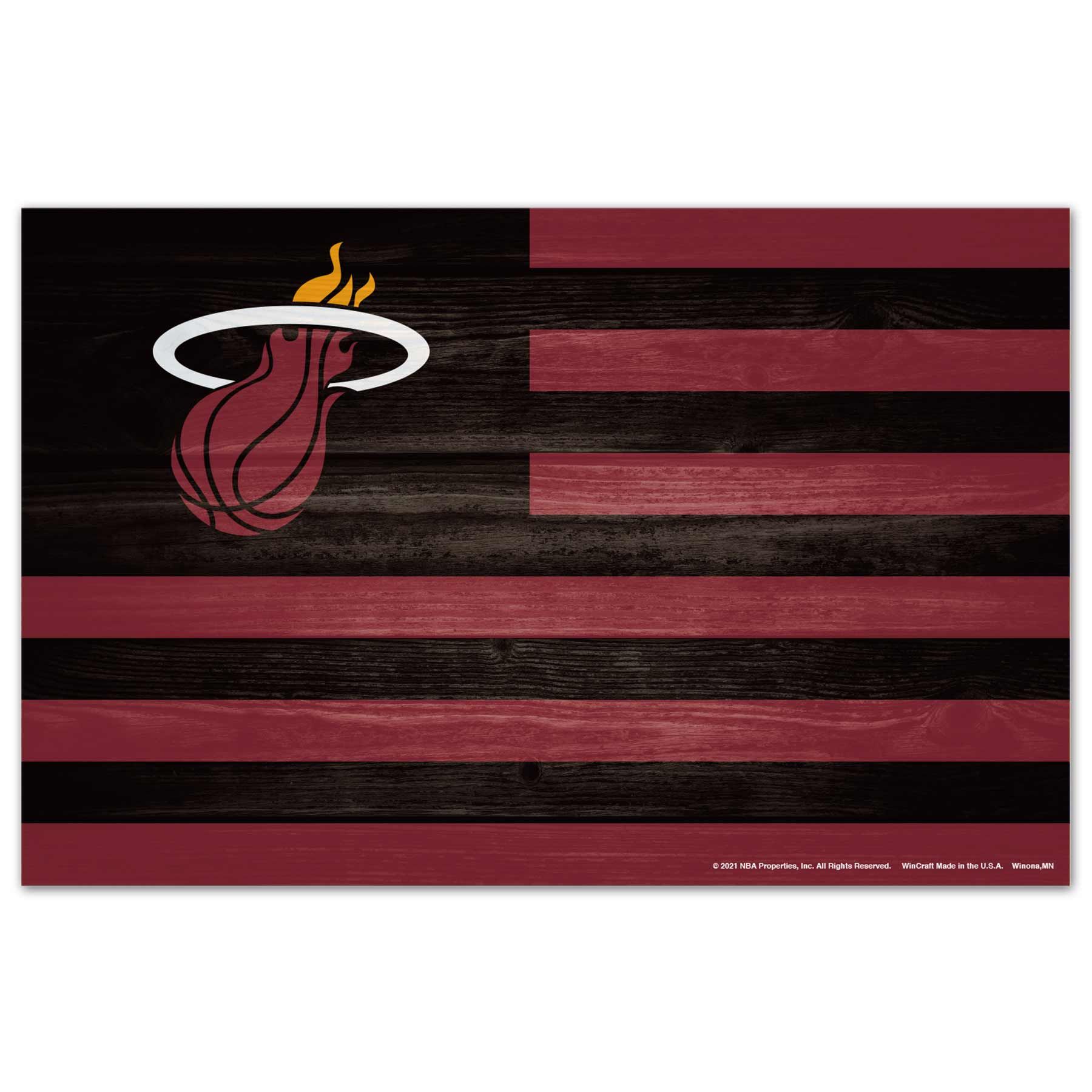 Miami Heat Americana WinCraft NBA Wood Sign