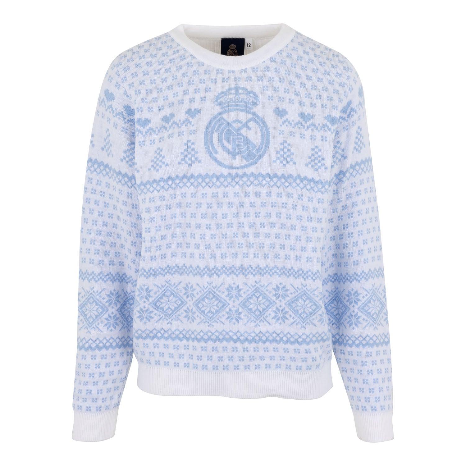 Ladies Christmas Sweater Pastel Blue
