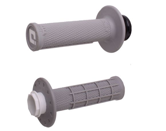 Odi Micro-X Lock-On Semi-Waffled Handlebar Grips - Gray/Silver UniversalRef: Odi00135A / 1129633002