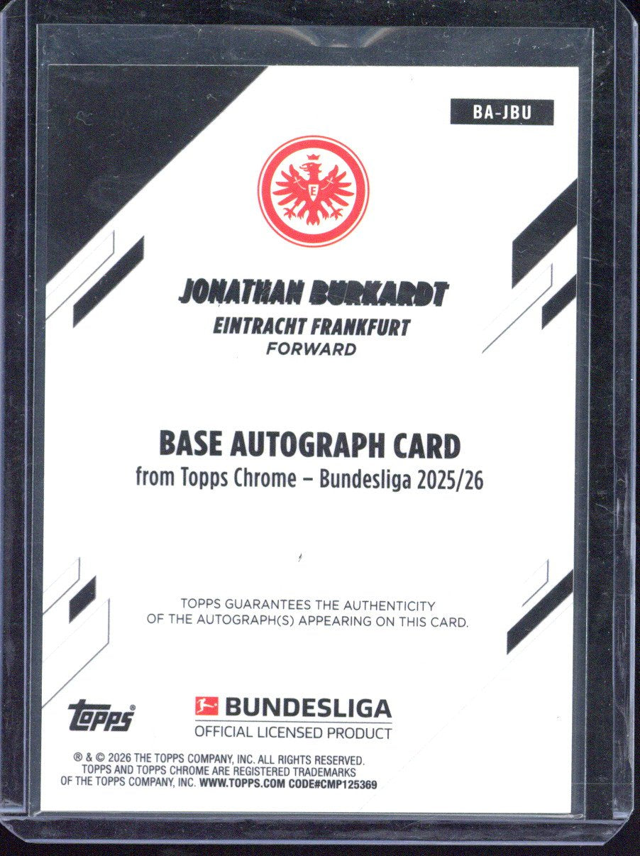 2025-26 Topps Chrome Bundesliga Jonathan Burkhardt Autograph /25
