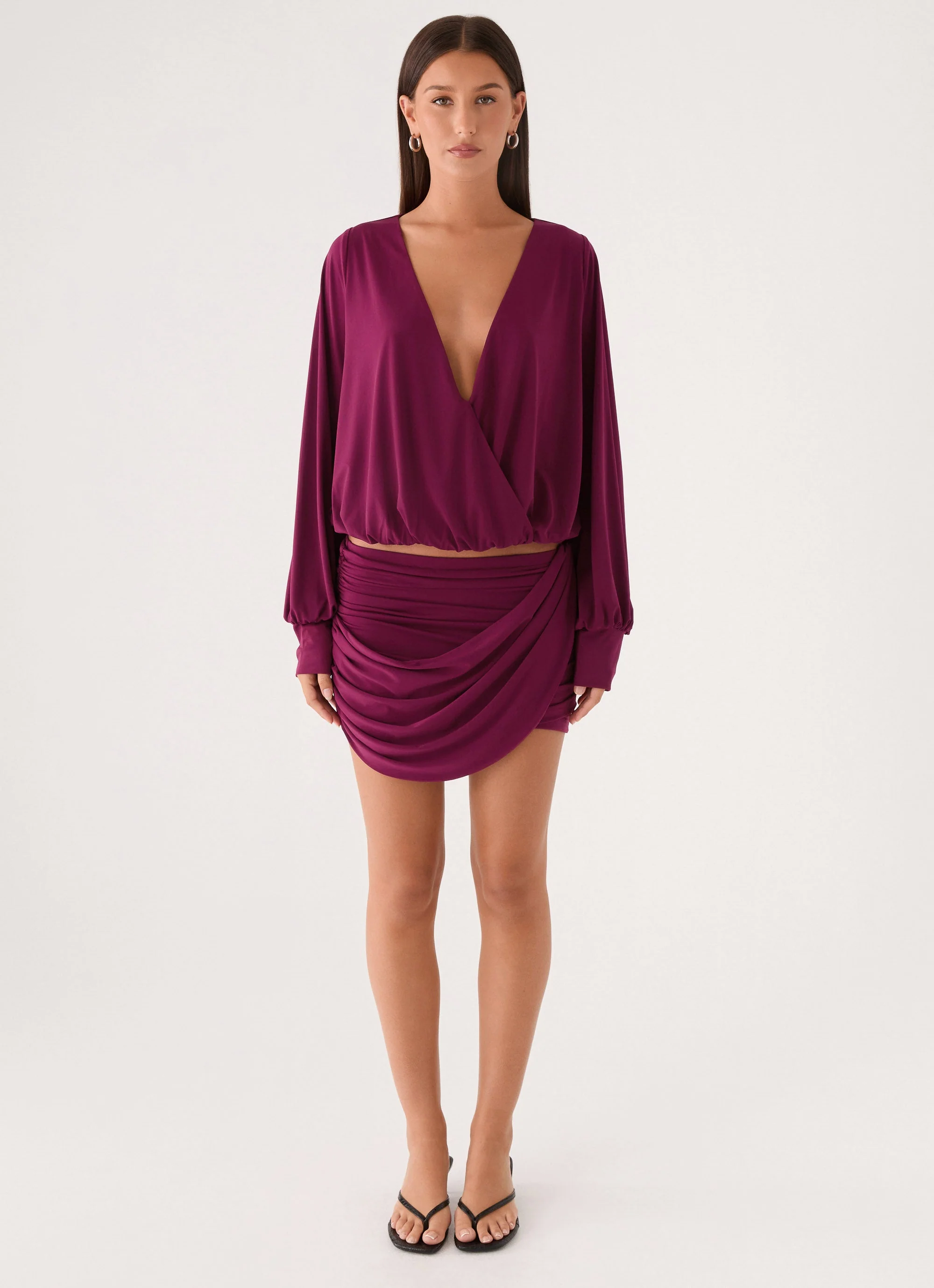 Ettah Long Sleeve Top - Plum