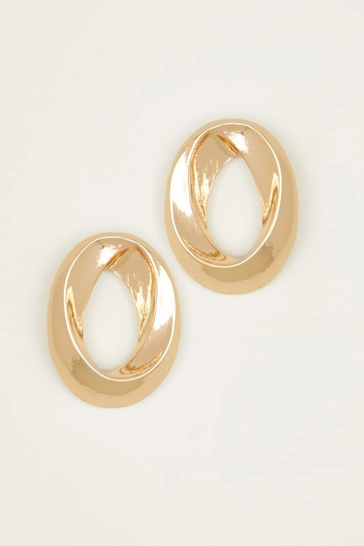 Oval hoop earrings - GOLD