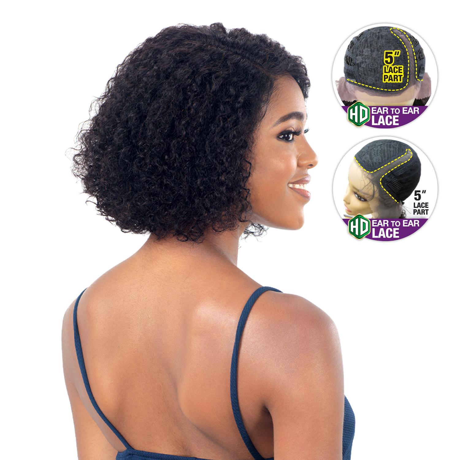 Naked Brazilian Natural Human Hair HD Lace Front Wig Della