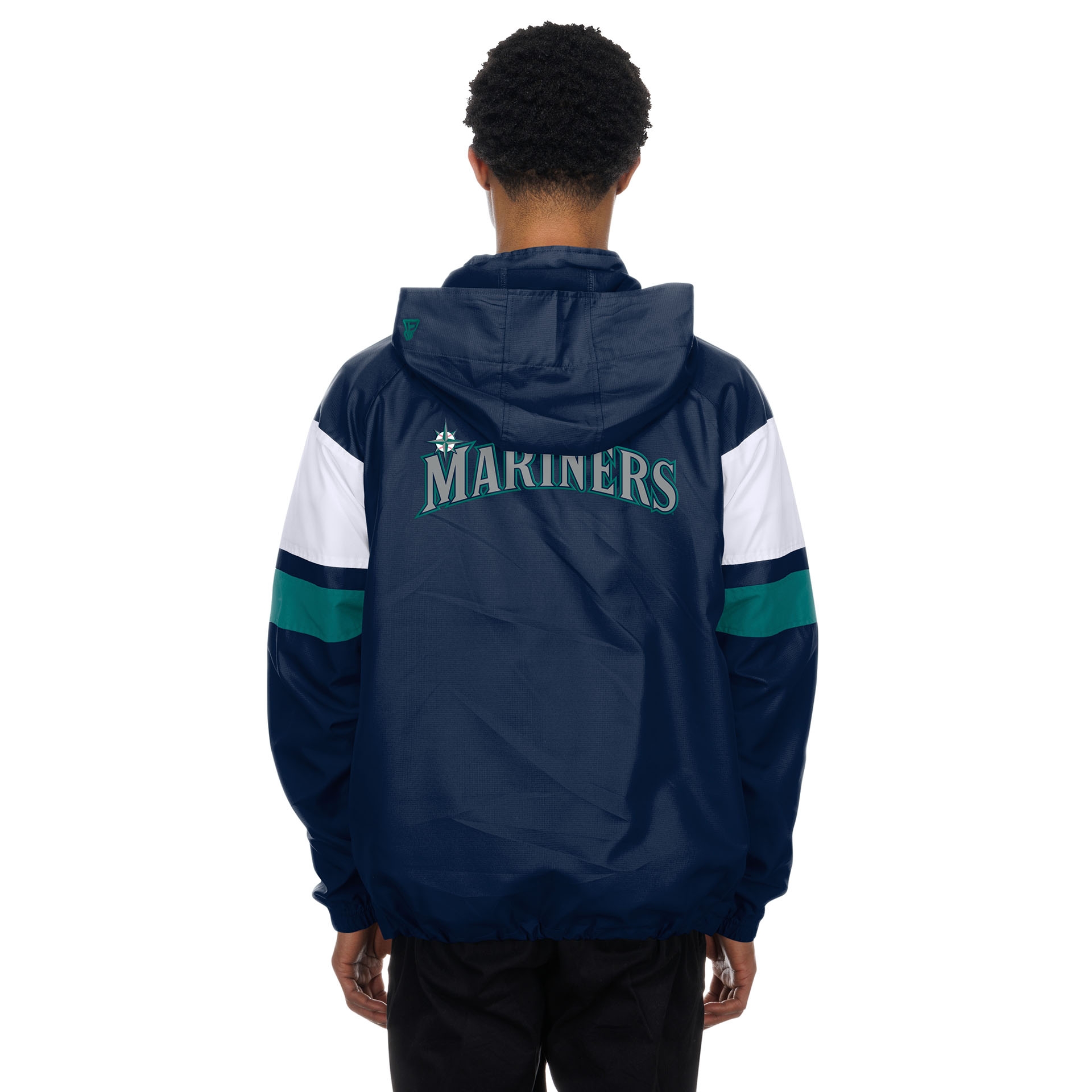 Seattle Mariners MLB Quarter Zip Windbreaker Jacket Navy