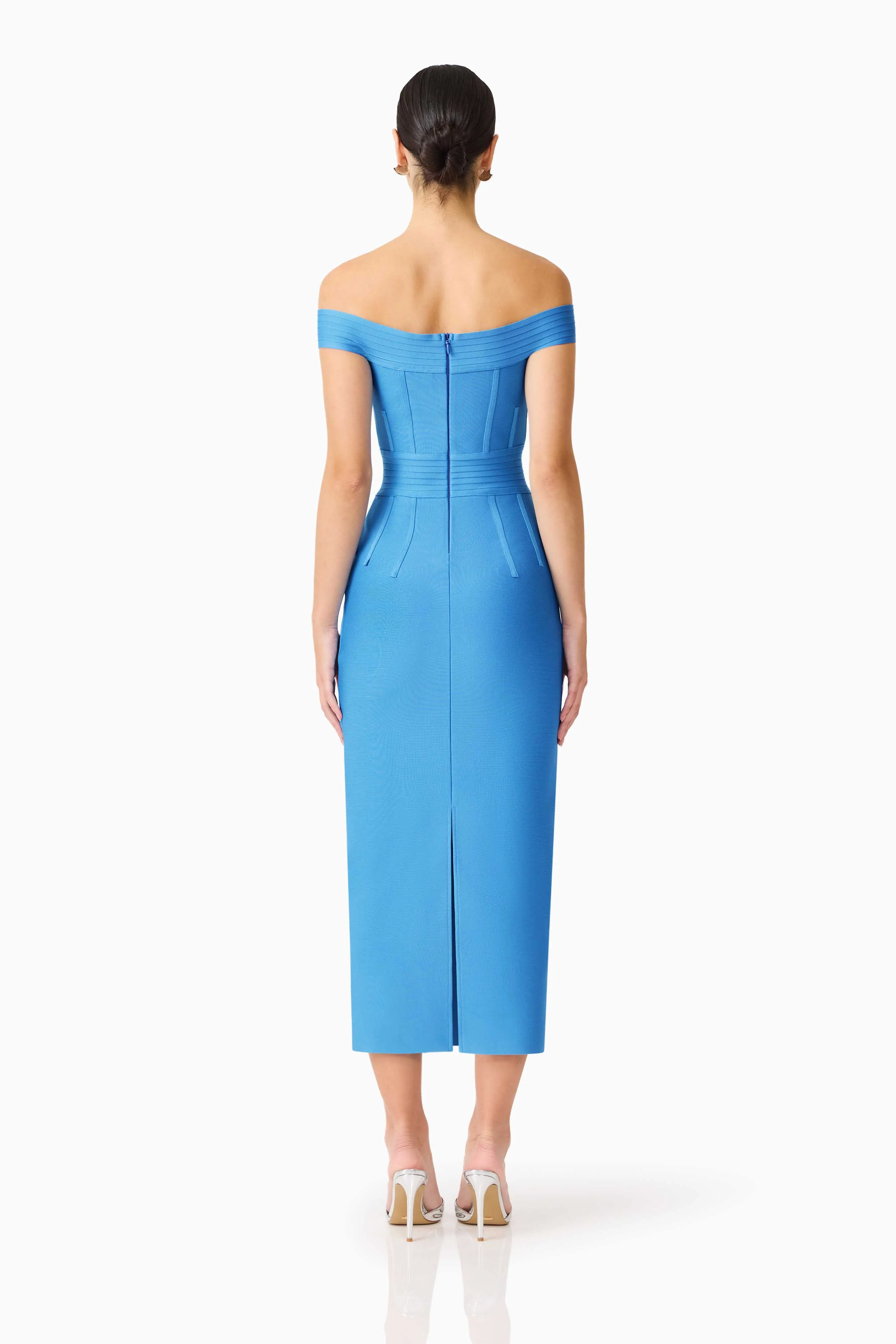 Elena Strapless Gown in Blue