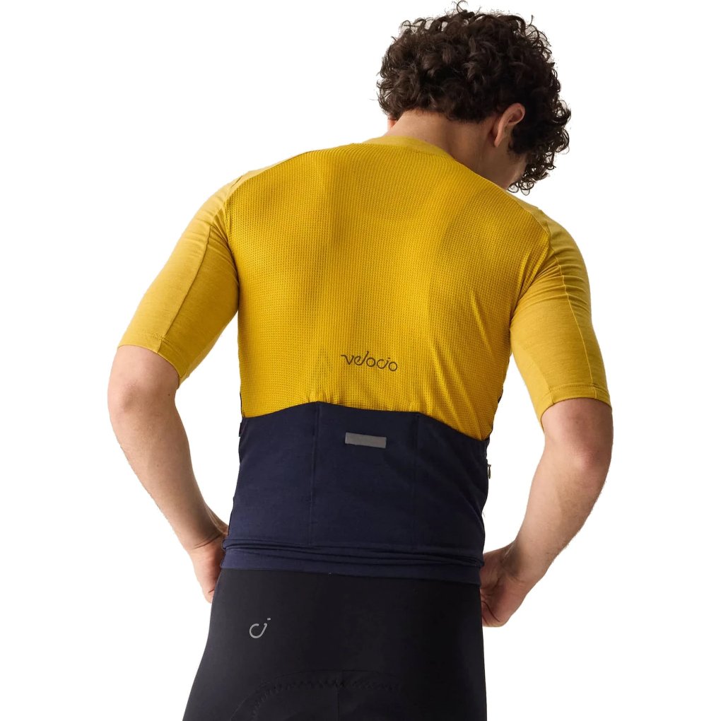 Velocio Merino Luxe Colorblock Jersey Men - Sulphur/Navy