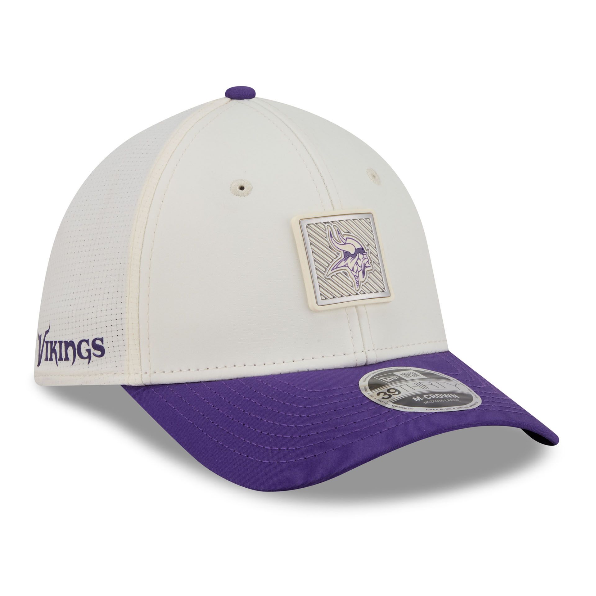 Minnesota Vikings 2026 NFL Training Camp 39THIRTY Flex Cap Cream/Purple