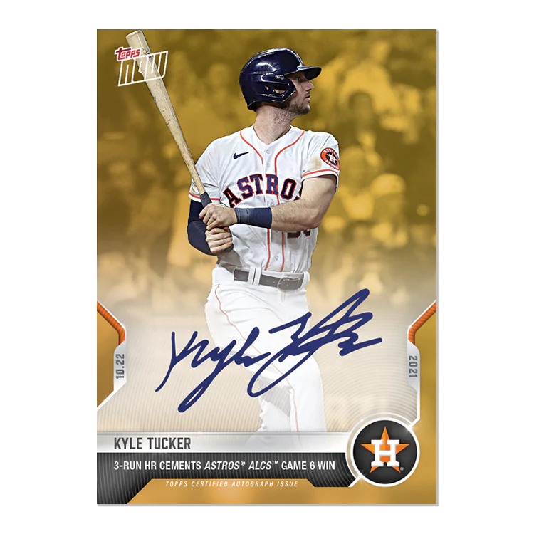 On-Card Auto # to 1 - Kyle Tucker - 2021 MLB TOPPS NOW® Card 1005F