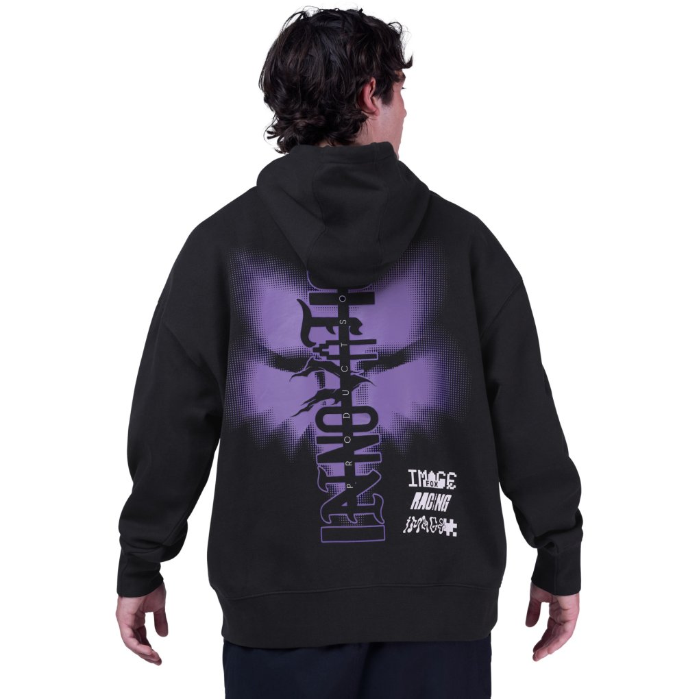 FOX Image Phantom Oversized Fleece Hoodie Men - black