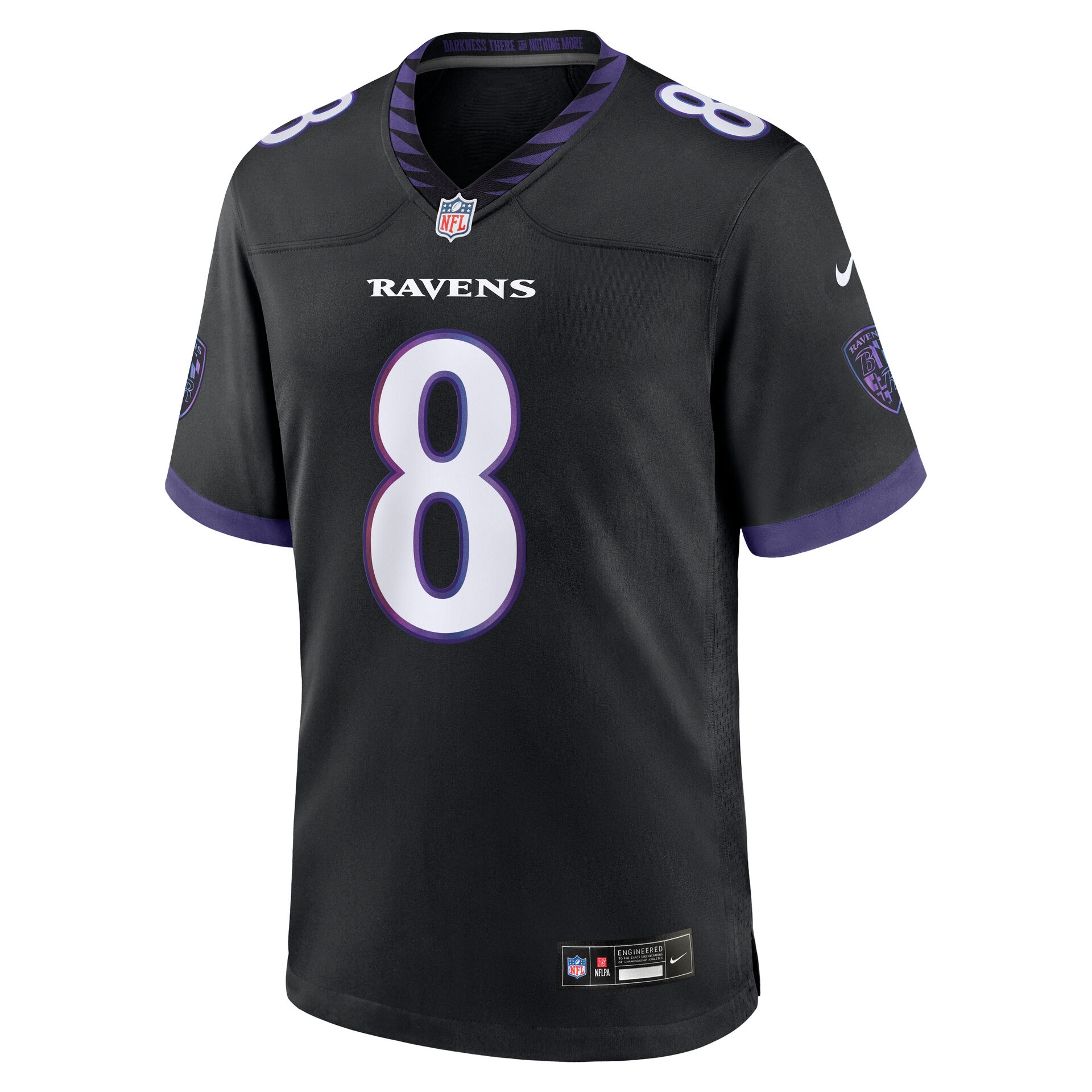 Lamar Jackson #8 Baltimore Ravens 2026 Game NFL Jersey Alternate Black