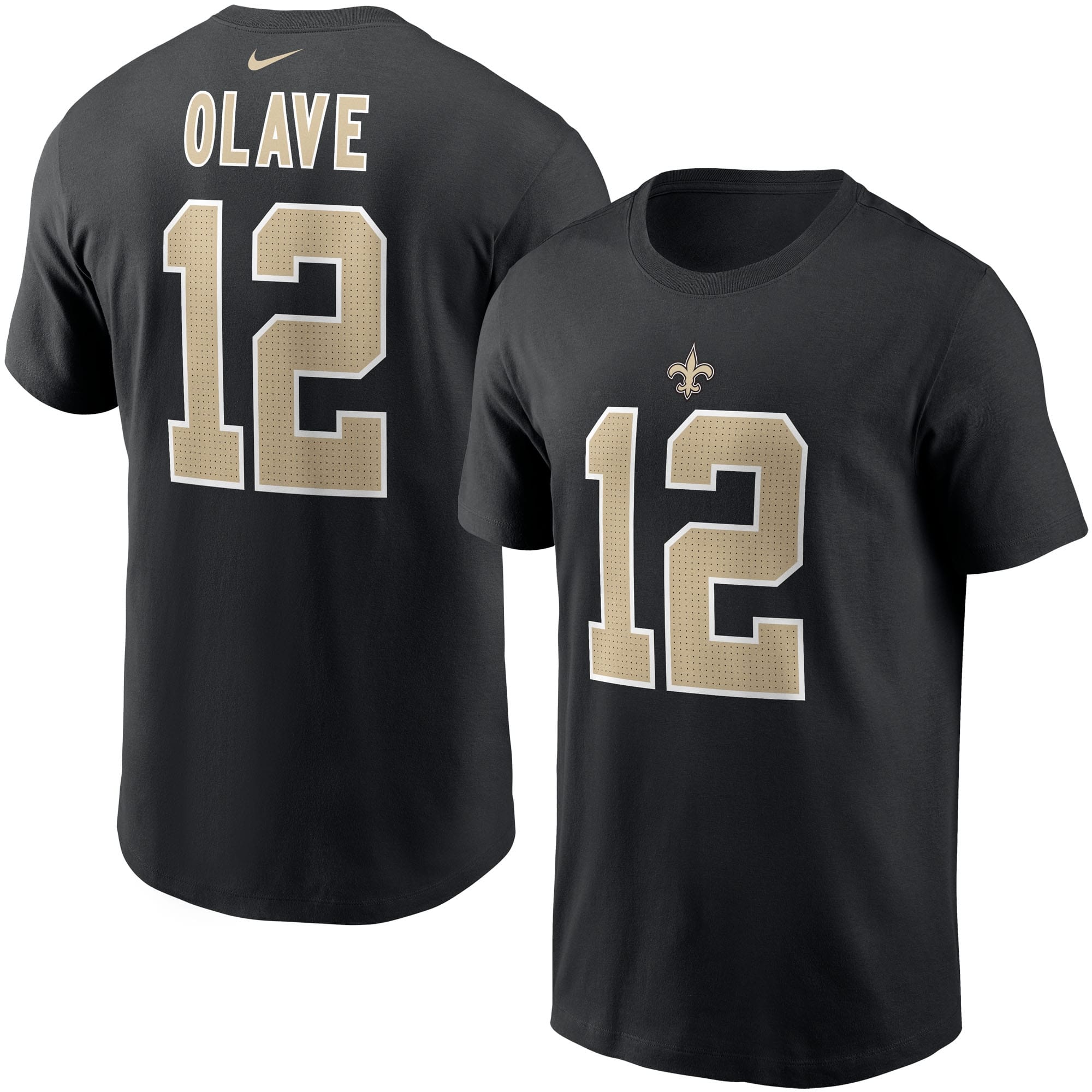 Chris Olave #12 New Orleans Saints Nike Player NFL T-Shirt Black