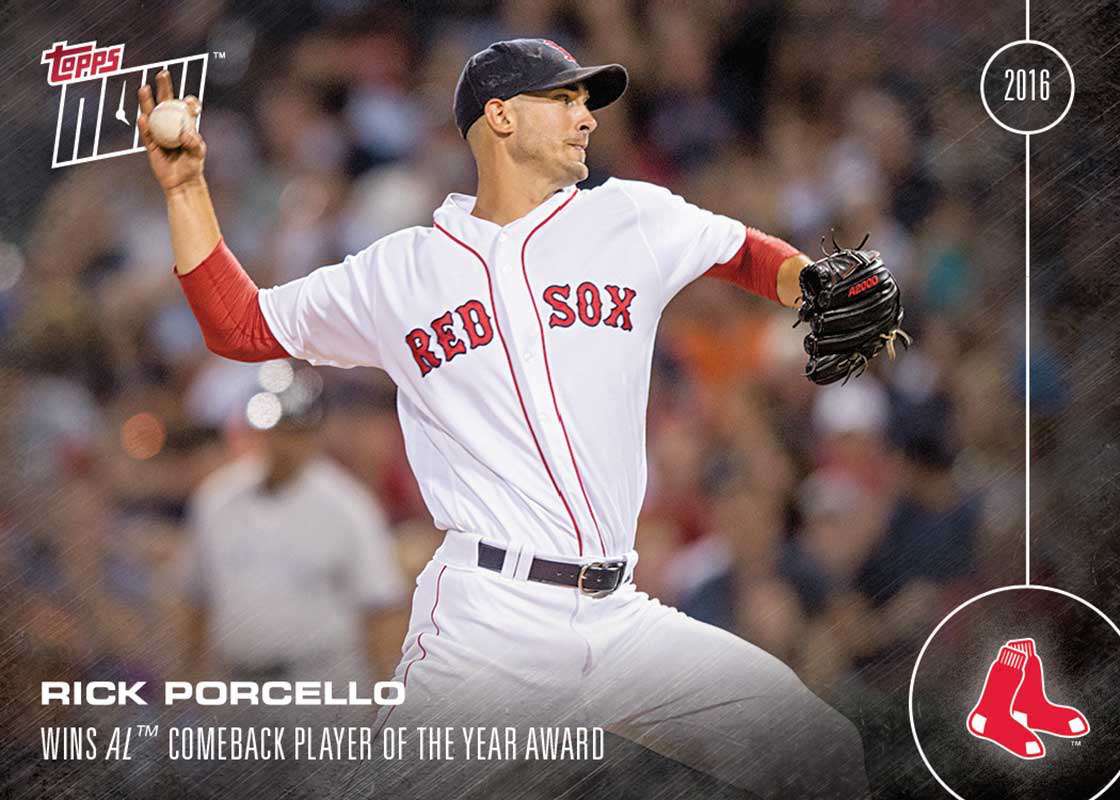 Rick Porcello - 11/30/16 TOPPS NOW® Card OS-33 - Print Run: 265
