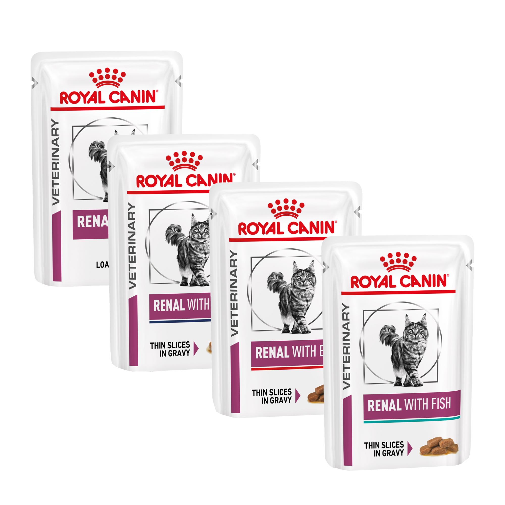 Royal Canin Renal Feline - Cat - with Beef 12 x 85g Pouches
