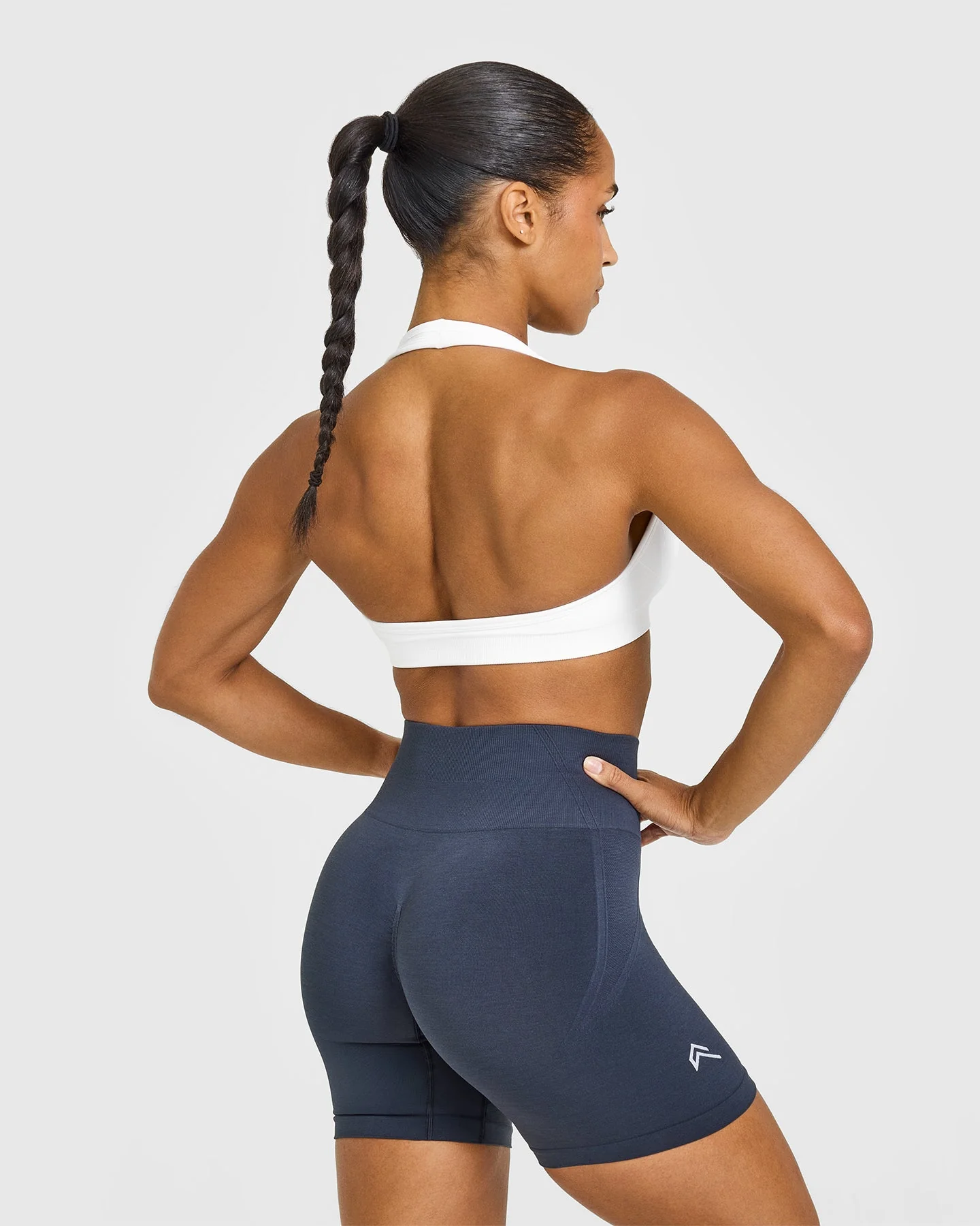 EffortlessLift™ Seamless Halter Neck Sports Bra | White