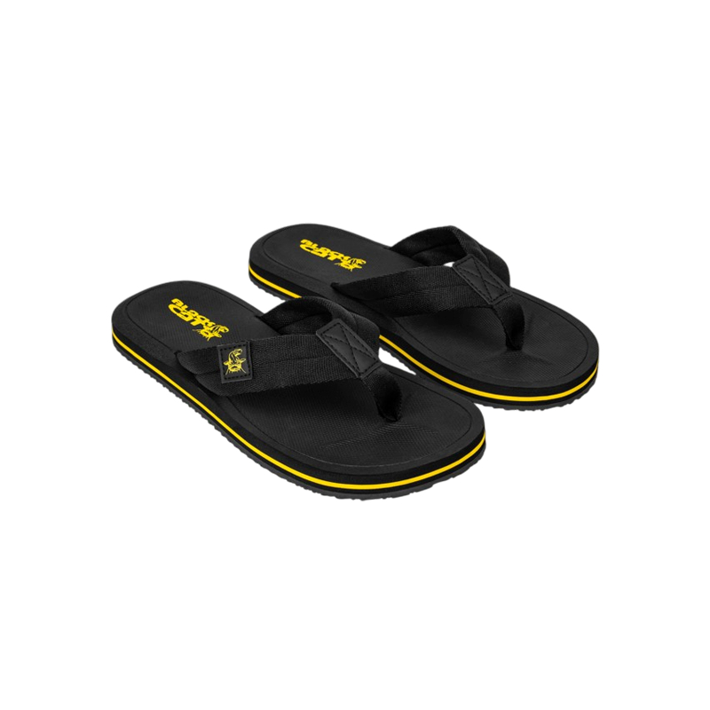 Black Cat Flip-Flops Slippers (Black\/Yellow)