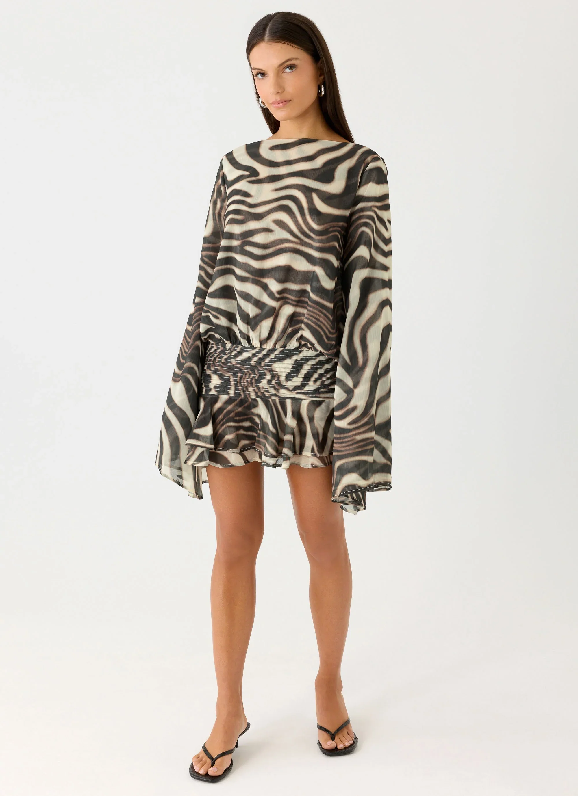 Elisana Mini Dress - Zebra