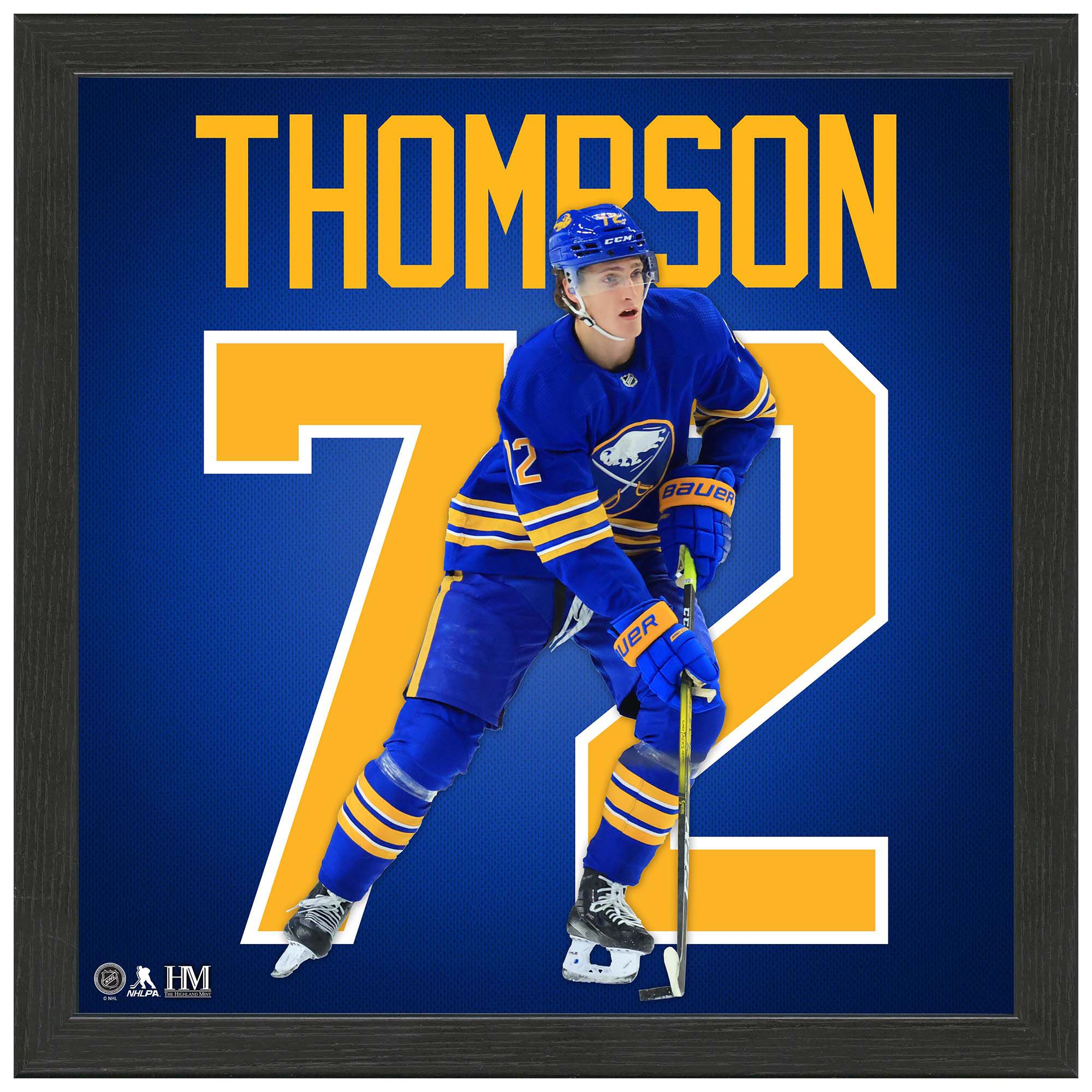 Tage Thompson #72 Buffalo Sabres Impact Jersey Framed NHL Photo