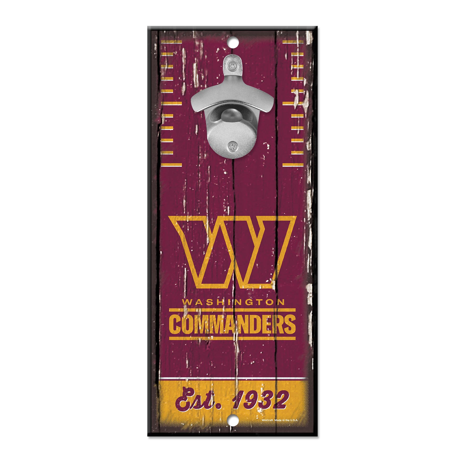 Washington Commanders NFL Bottle Opener Sign