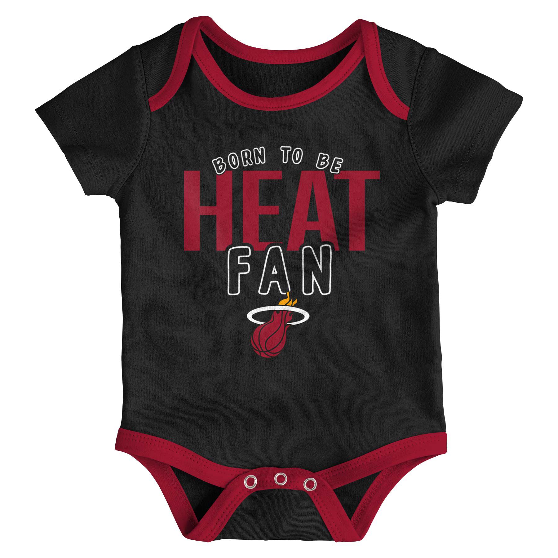 Miami Heat Game Time NBA Baby Bodysuit Set (3-Piece)