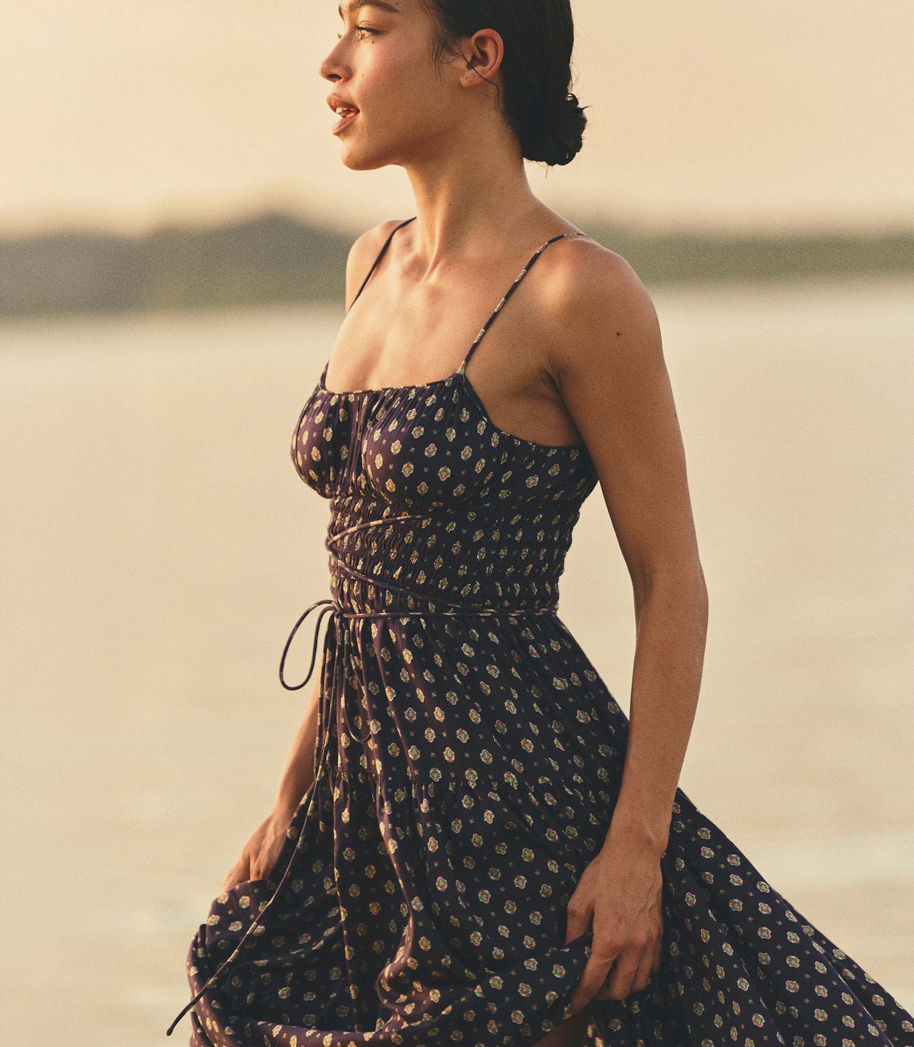 Safia Maxi Dress - Navy Cadiz Foulard