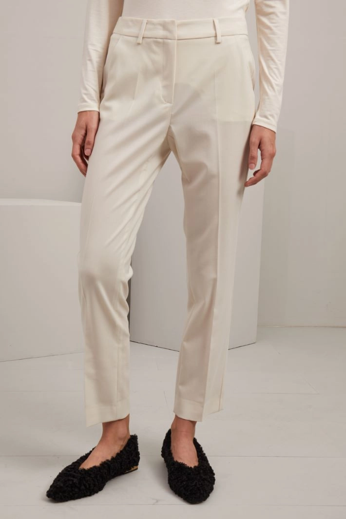 Wool trousers - IVORY