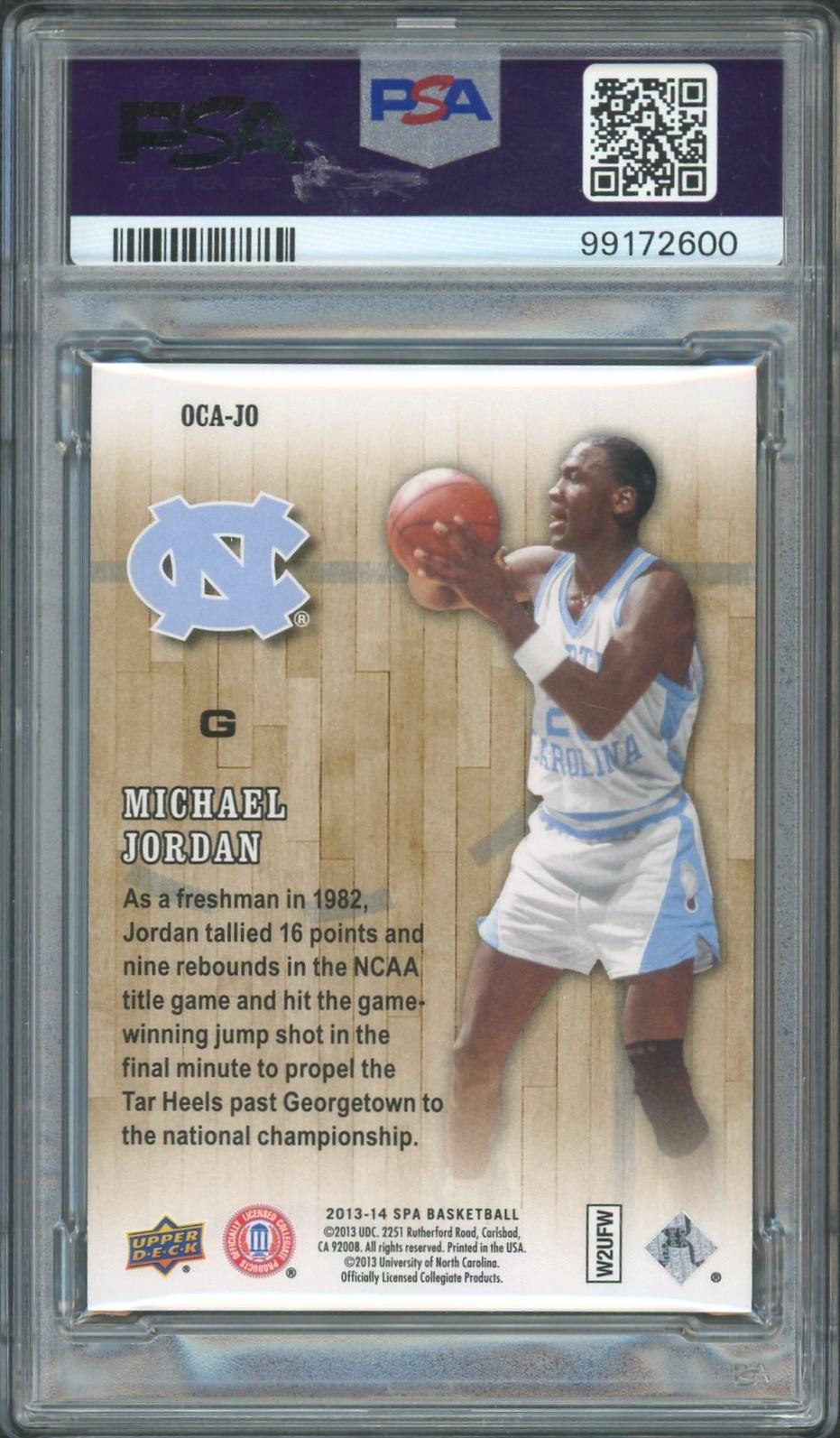 2013 SP Authentic Michael Jordan On Court Authentics PSA 9