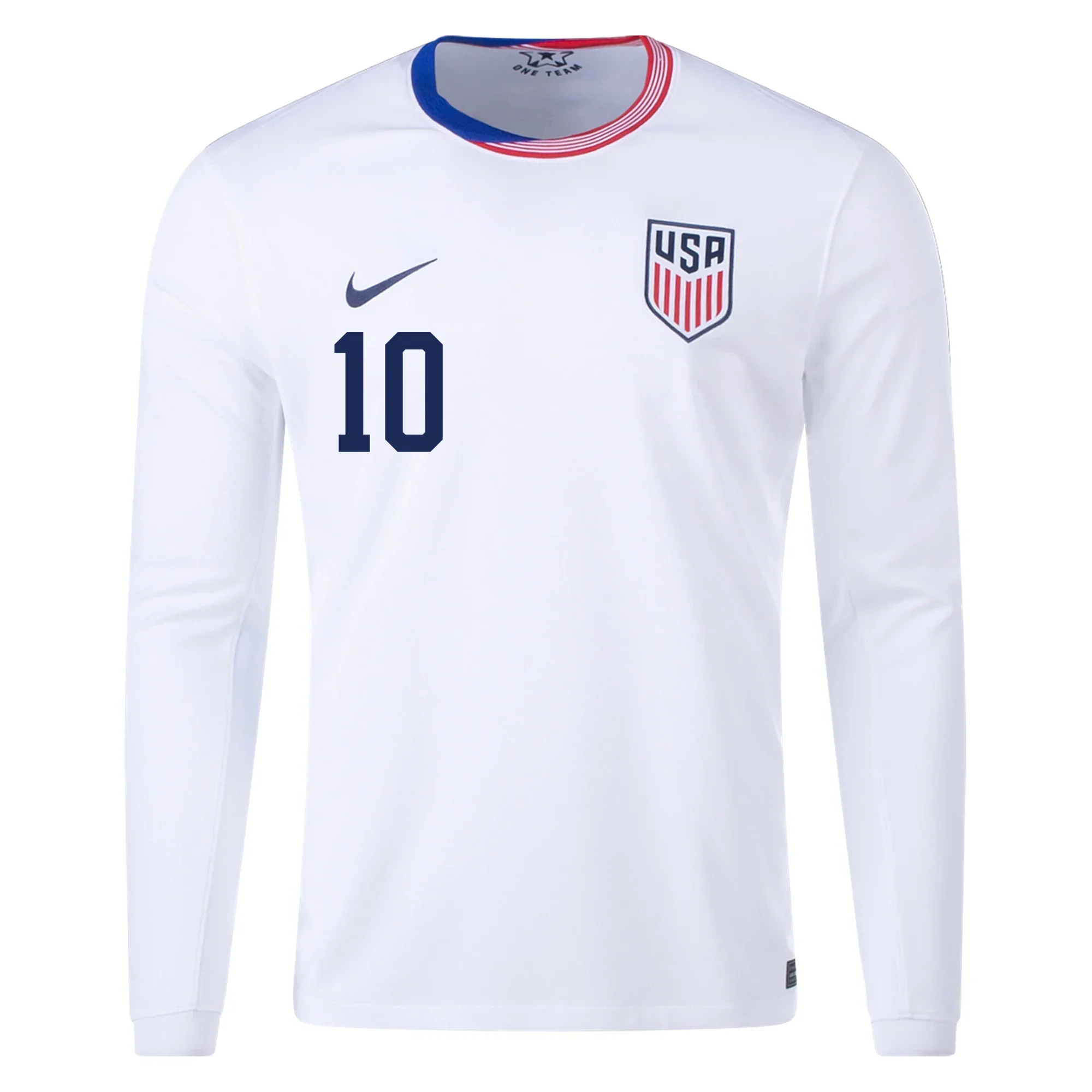 United States Christian Pulisic Long Sleeve Home Jersey 24/25 (White)