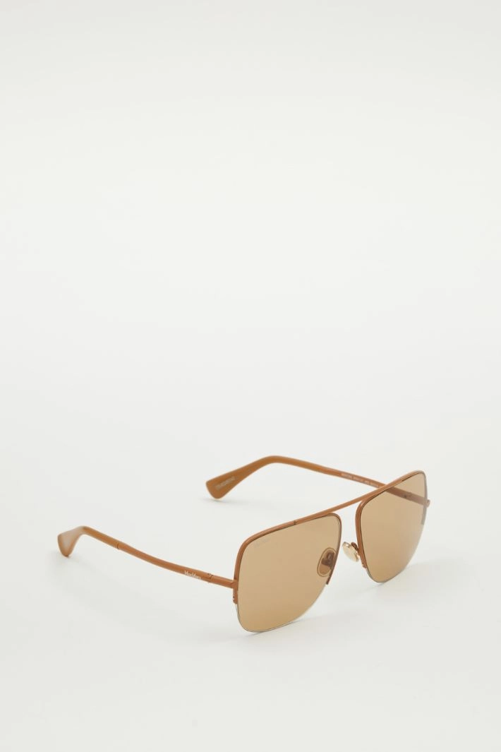 Metal aviator sunglasses - BEIGE