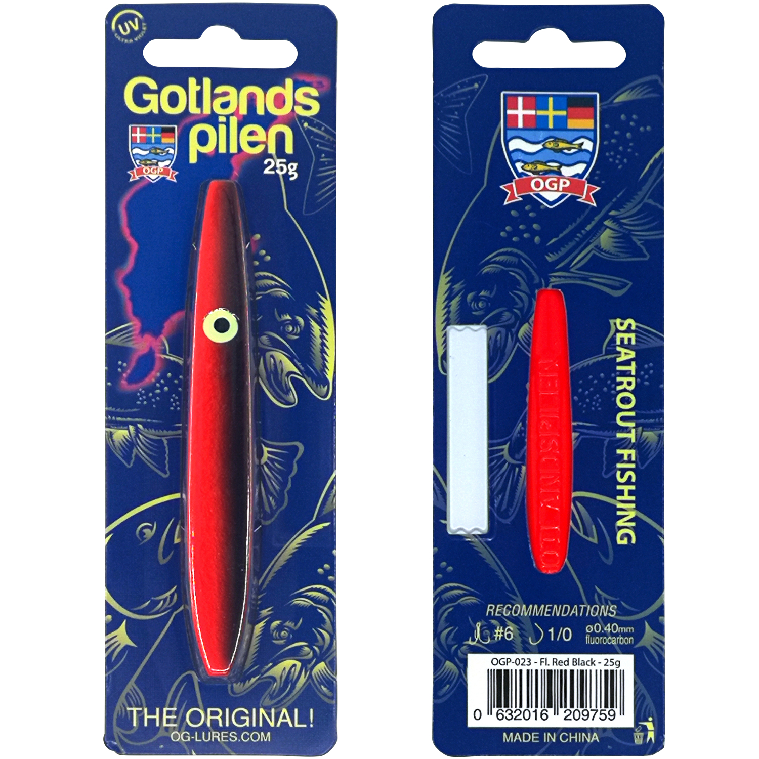 OGP Sea Fishing Bait Gotlandspilen (Fl. Red Black)